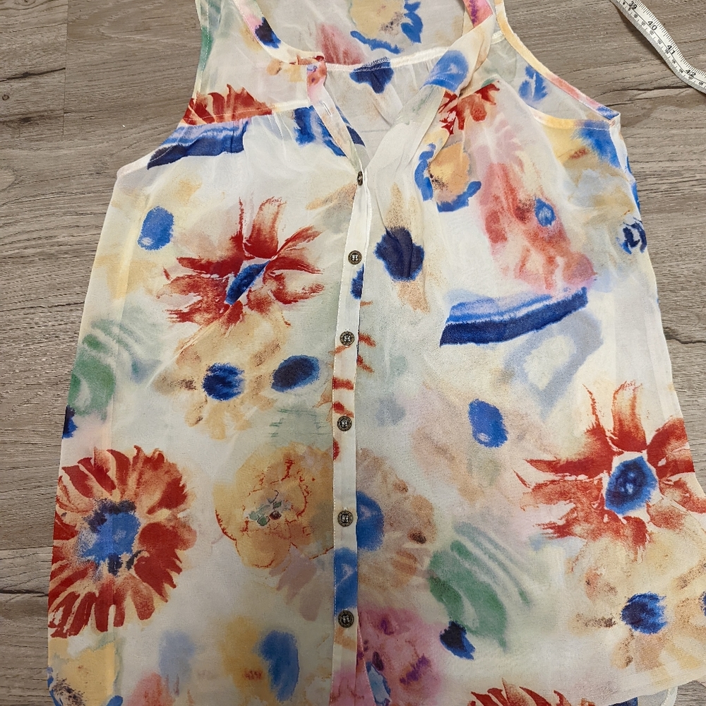 Worn one time! Quicksilver flowy top, size xs
